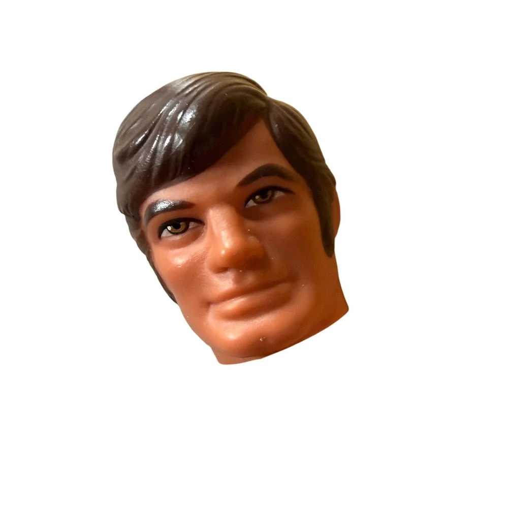 Vintage Mattel‎ Big Jim brown hair long sideburns brown eyes replacement head